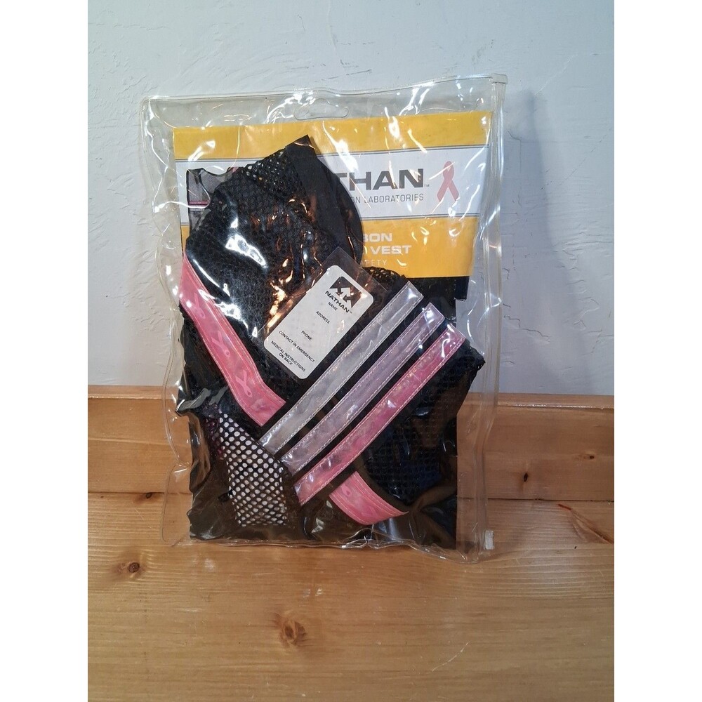 Nathan Breast Cancer Awareness Tri-Color Reflective Safety Vest One Size!
